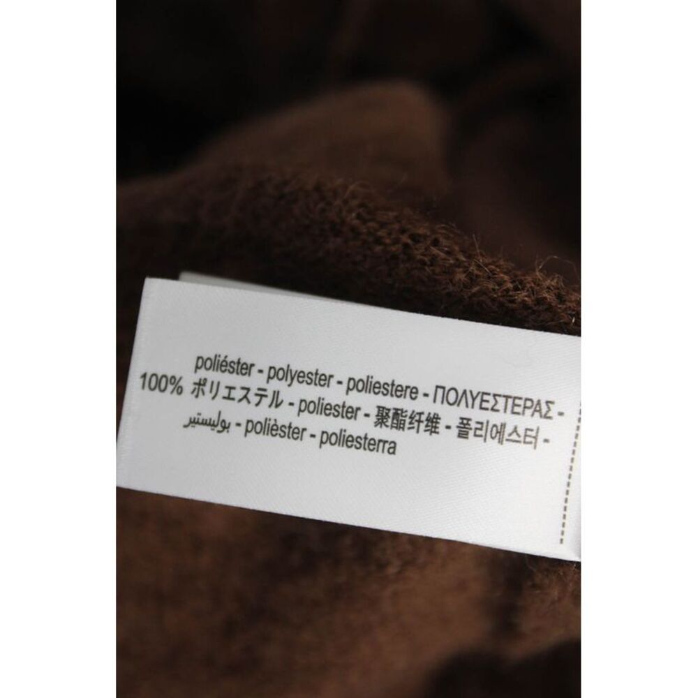 Zara Women Brown V-Neck Long Sleeve Cardigan Polyester Solid Fall Size L - Picture 4 of 6